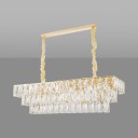 Loft Industry Modern - Cascade Tile Rectangular Chandelier